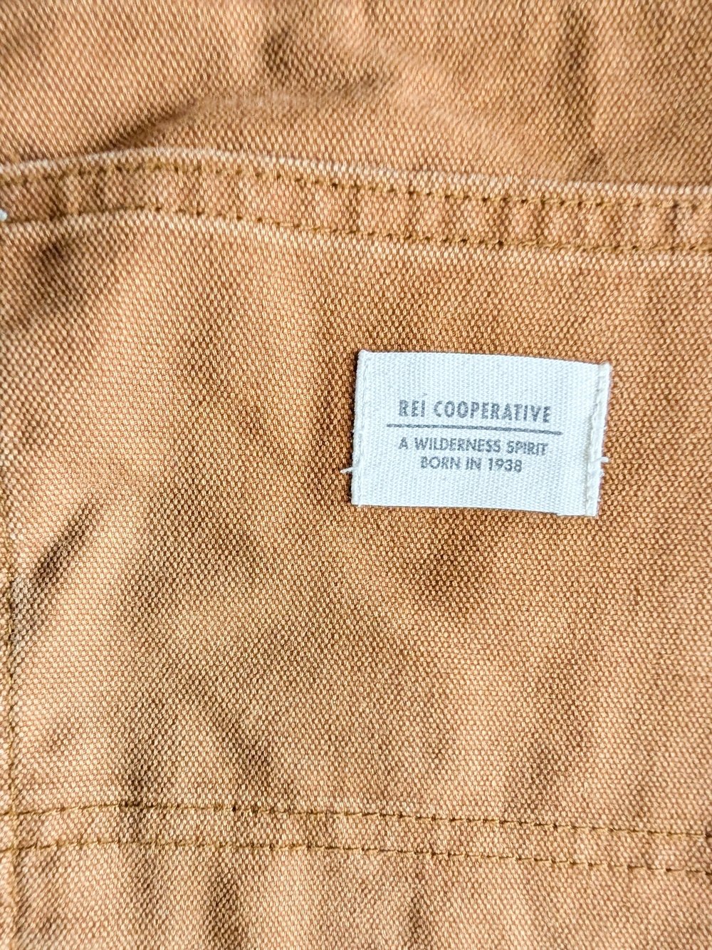 REI Cooperative Pants Mens 32x32 Caramel Brown Canvas Cargo Workwear Utility - Picture 6 of 9